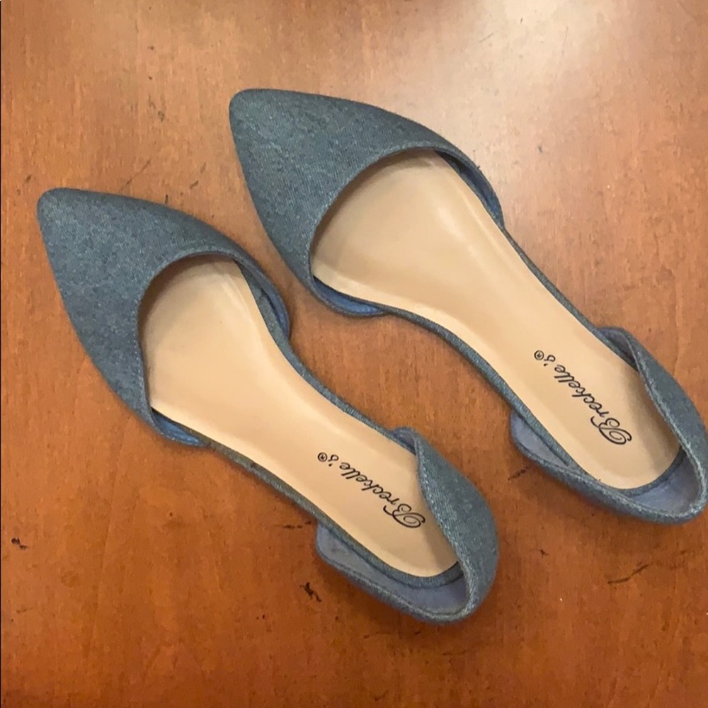 Denim flats